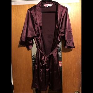 Silk Robe in Wine